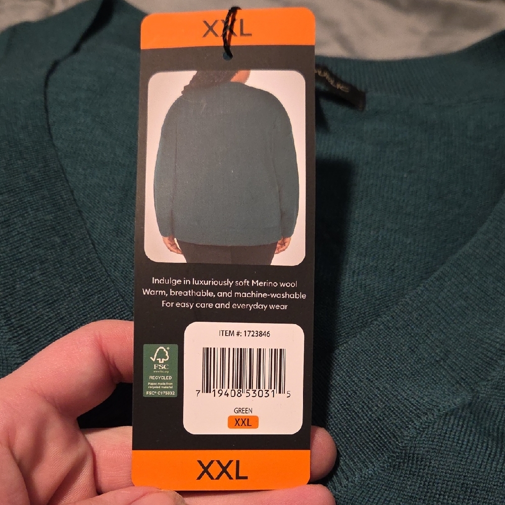 Banana Republic Teal V-Neck Sweater XXL